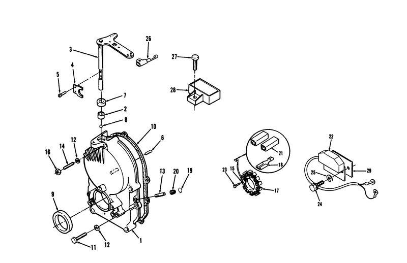 Gearcase Ignition Control Alternator And Regulator