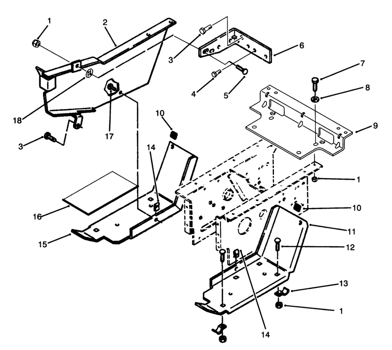 Belt Guard And Footrest Assembly