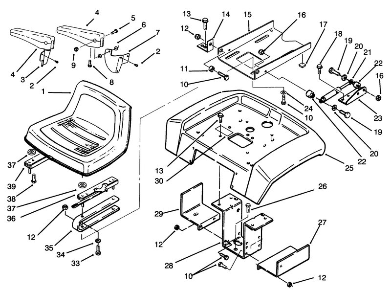 Seat Fender And Fender Supports