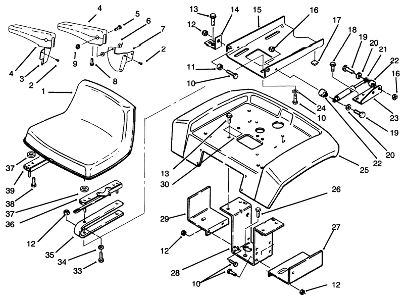 Seat Fender And Fender Supports