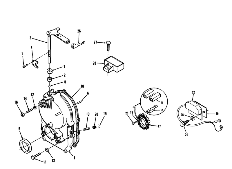 Gearcase Ignition Control Alternator And Regulator