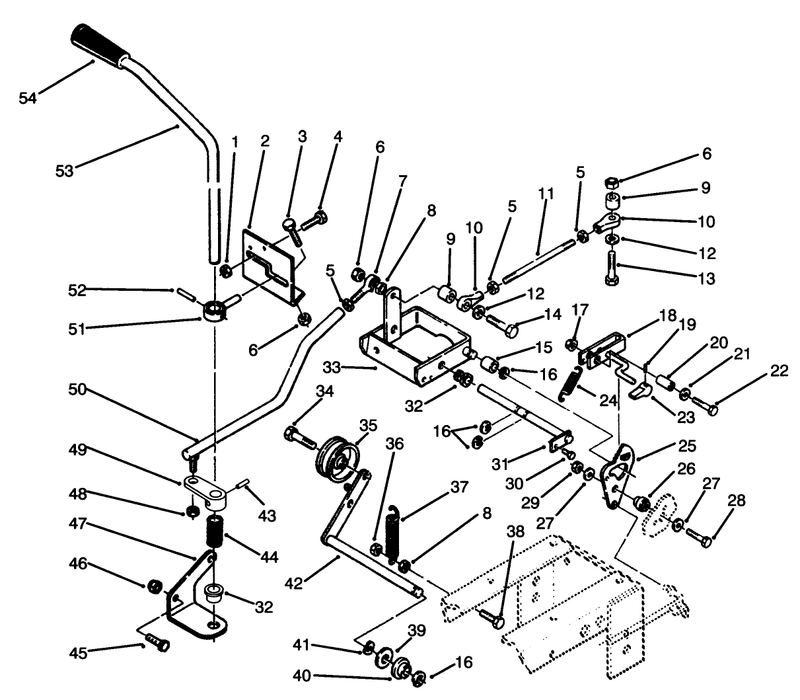 Clutch Brake and Speed Control Linkage