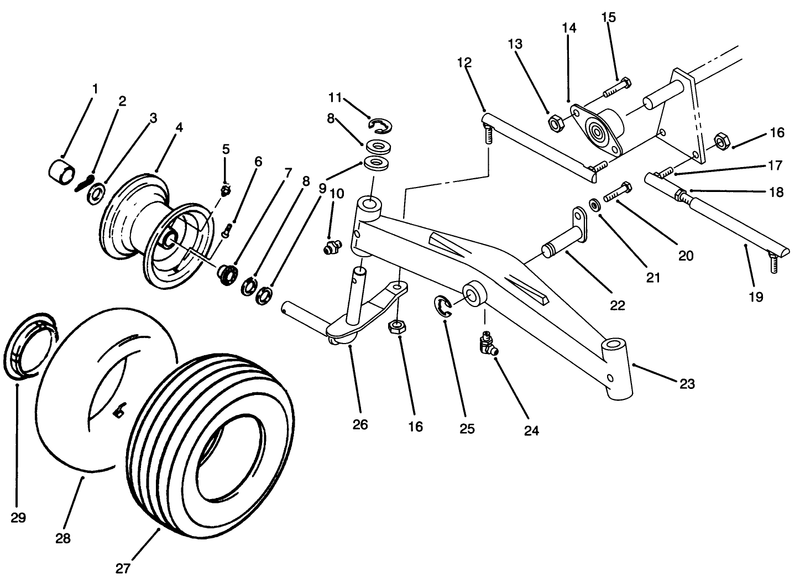 Front Axle And Wheel Assembly