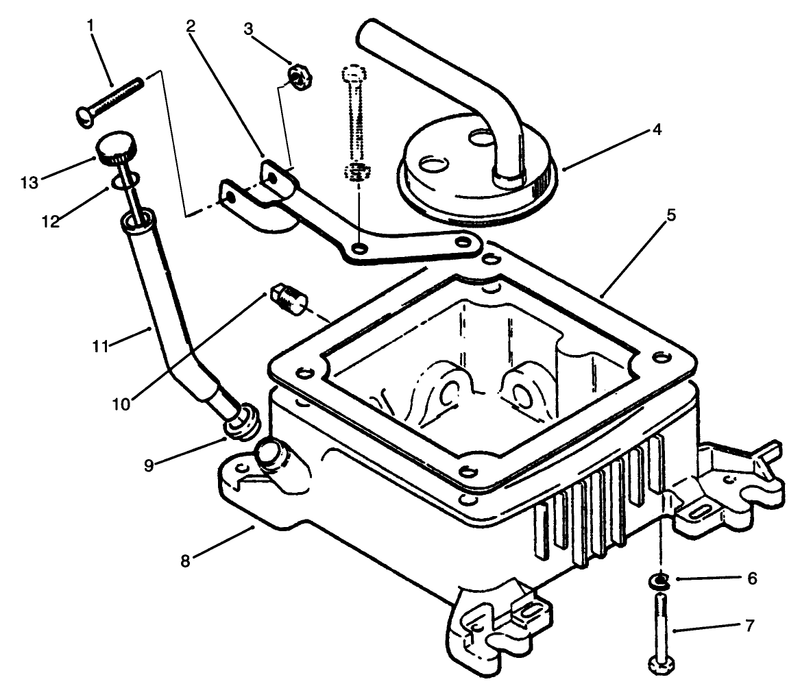 Oil Fill Tube Bracket and Base