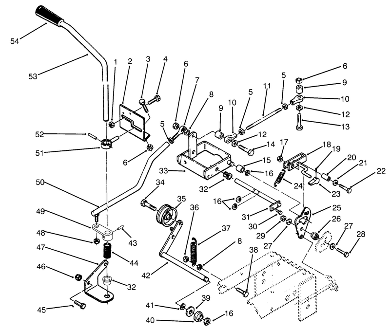 Clutch Brake and Speed Control Linkage