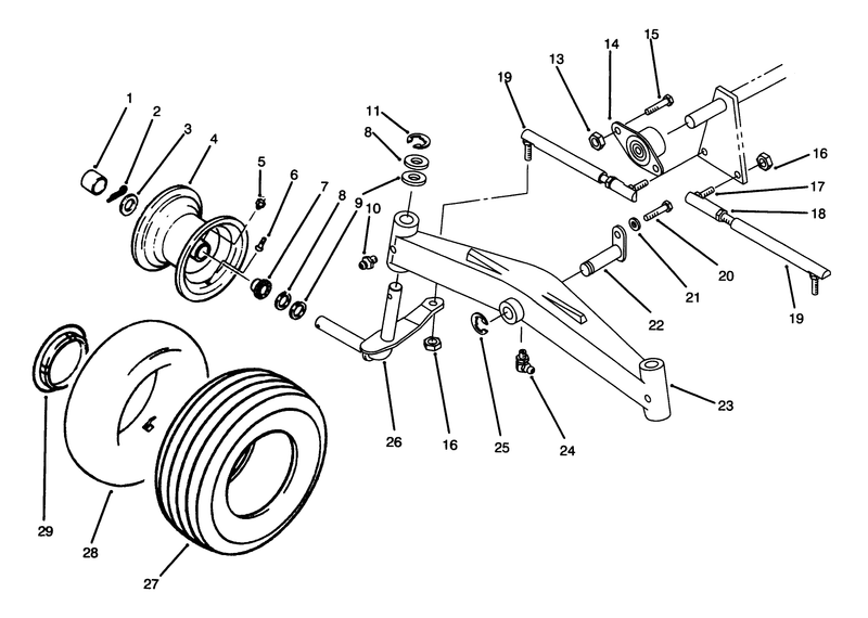 Front Axle And Wheel Assembly