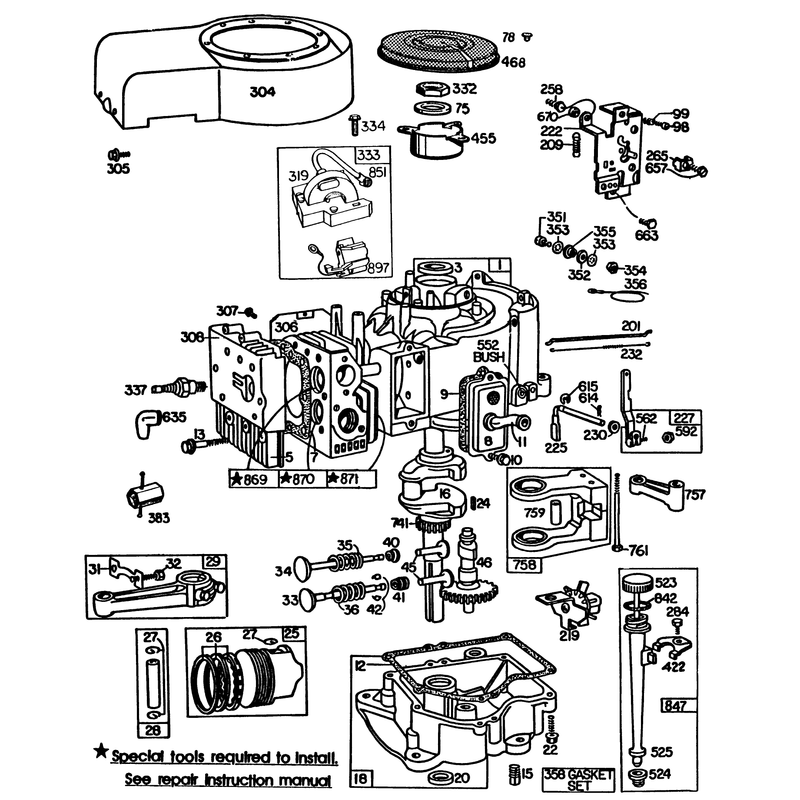 Engine Briggs & Stratton Model 252707-0637-01