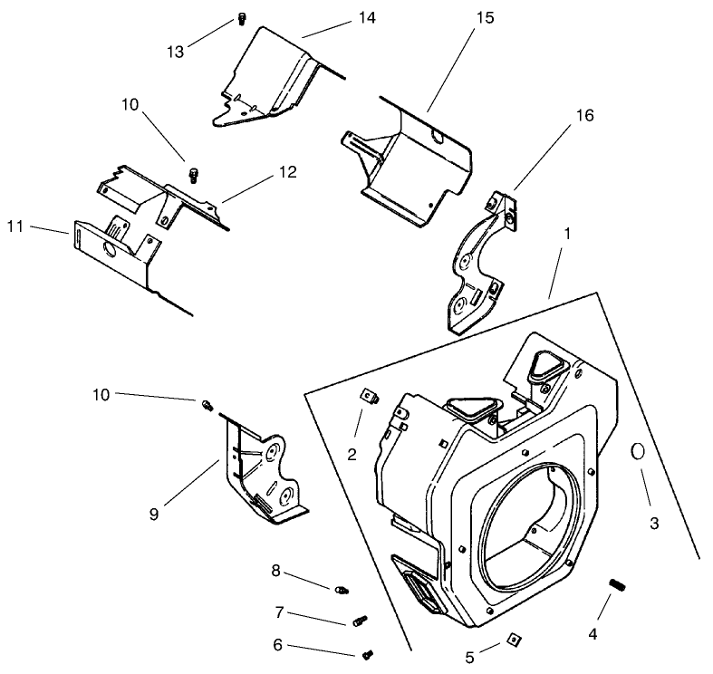 Group 6 Blower Housing and Baffles models 73540 and 73541