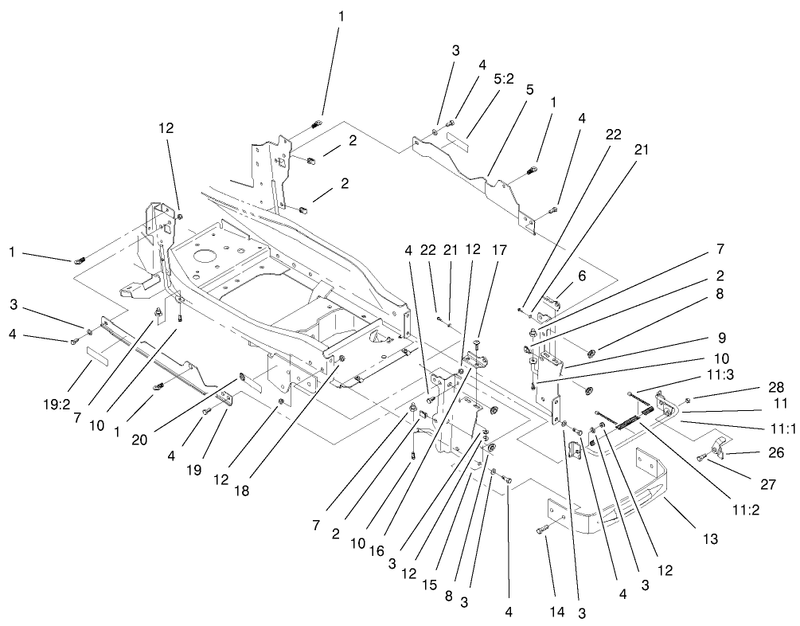 Bumper and Hood Support Assembly