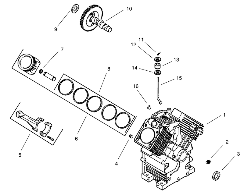 Group 2 Crankcase model 73542 and 73570