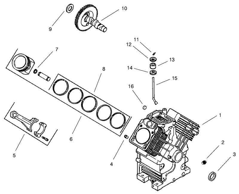Group 2 Crankcase model 73542 and 73570