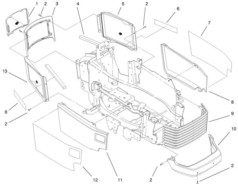 Grille And Side Panel Assembly