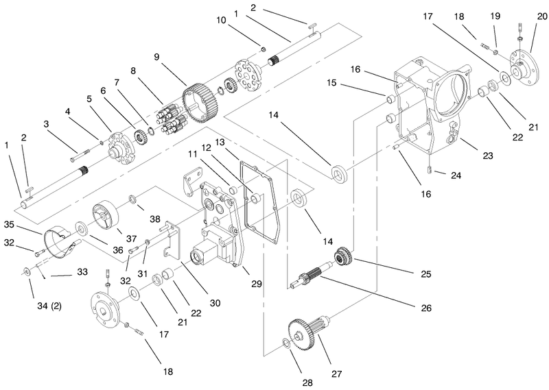 Hydro Trans Axle Assembly