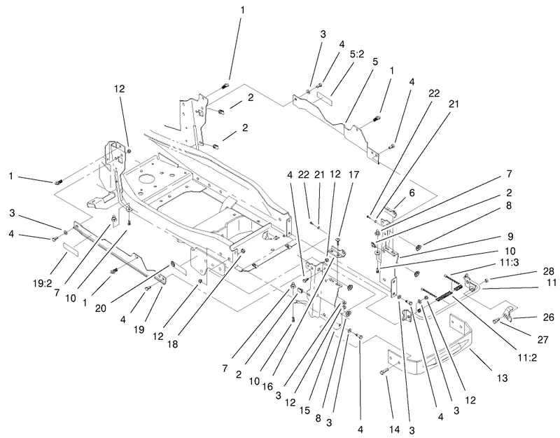 Bumper and Hood Support Assembly