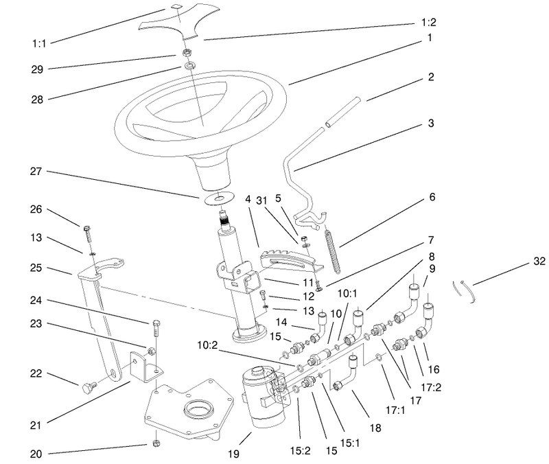 Manual Steering and Tilt Assembly