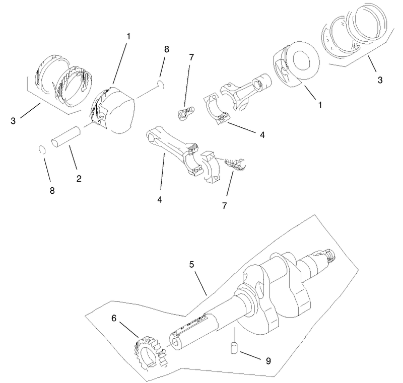 Piston and Crankshaft Assembly