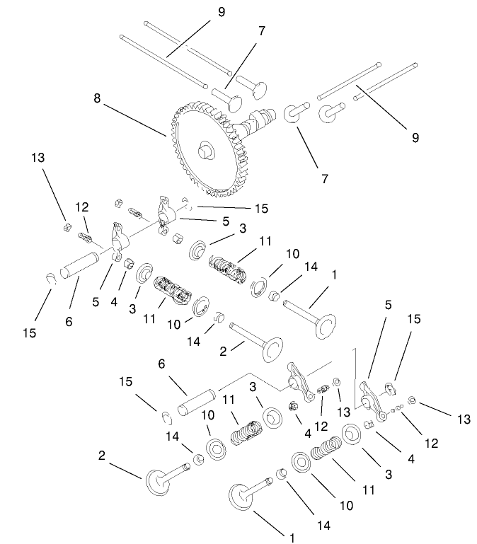 Valves and Camshaft Assembly
