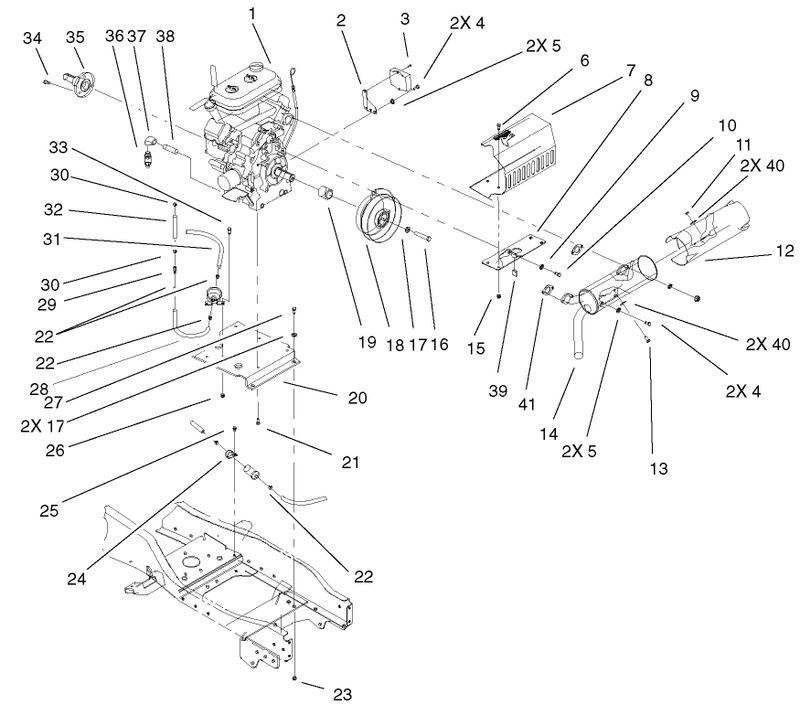 Liquid Cooled Gas Engine Assembly