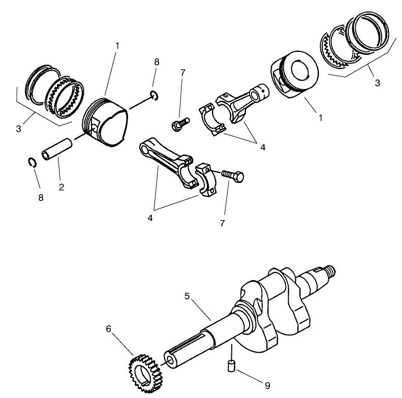 Piston and Crankshaft Assembly