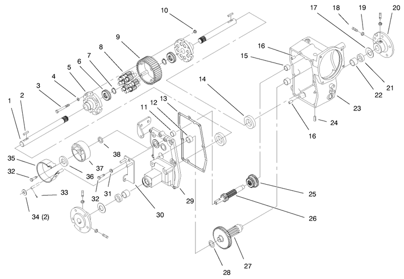 Hydro Trans Axle Assembly