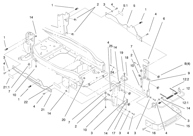 Bumper and Hood Support Assembly