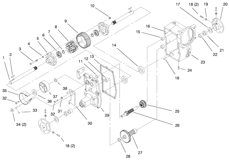 Hydro Trans Axle Assembly