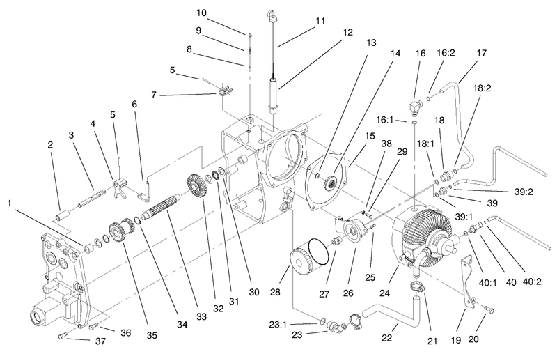 Hydro Trans Axle Assembly cont