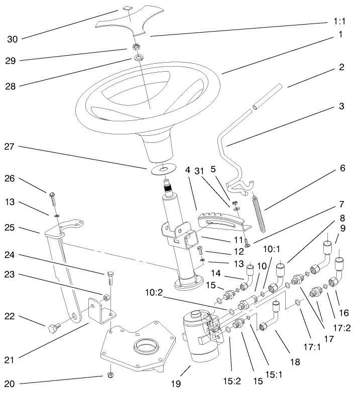 Power Steering and Tilt Assembly