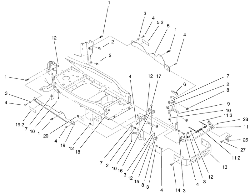Bumper and Hood Support Assembly