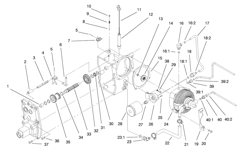 Hydro Trans Axle Assembly cont