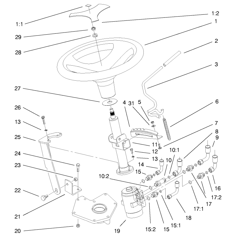 Power Steering and Tilt Assembly
