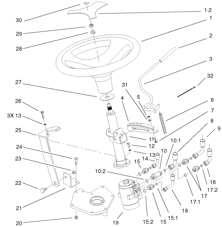 Power Steering and Tilt Assembly