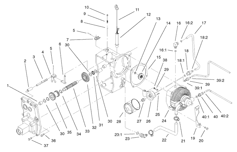 Hydro Trans Axle Assembly cont