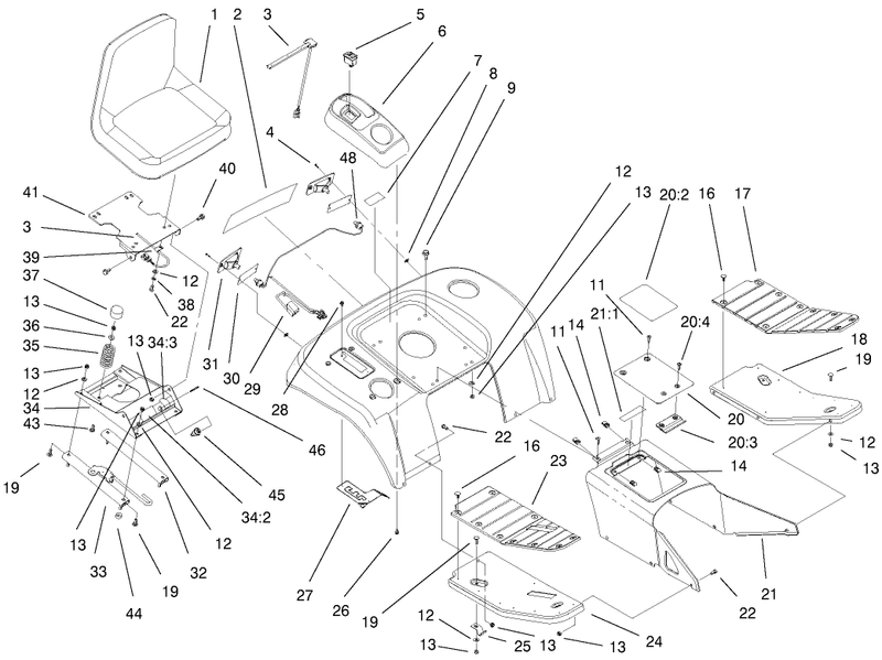 Fender Footrest and Seat Assembly