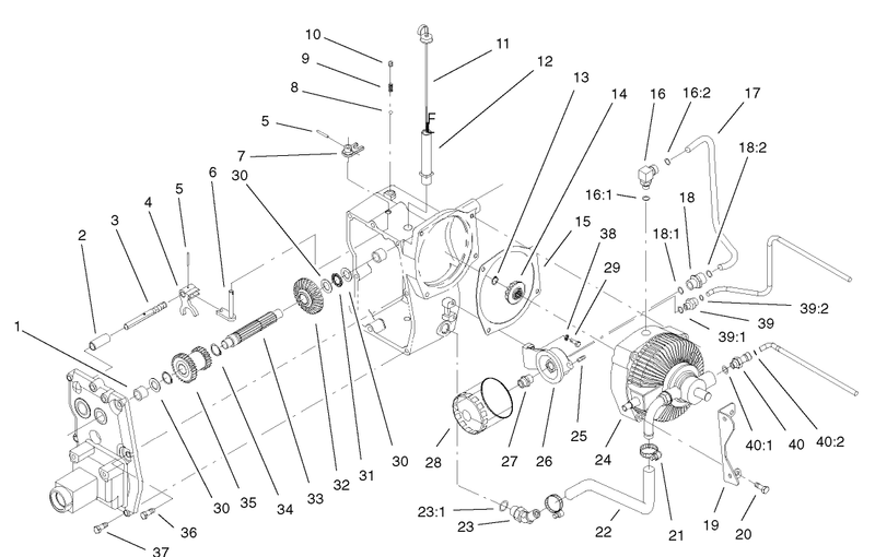 Hydro Trans Axle Assembly cont