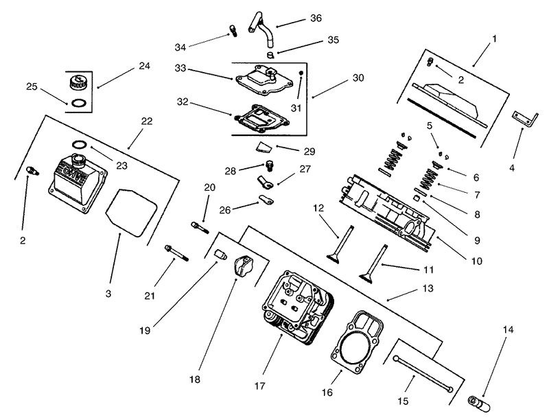 Group 4 HeadValveBreather Assembly