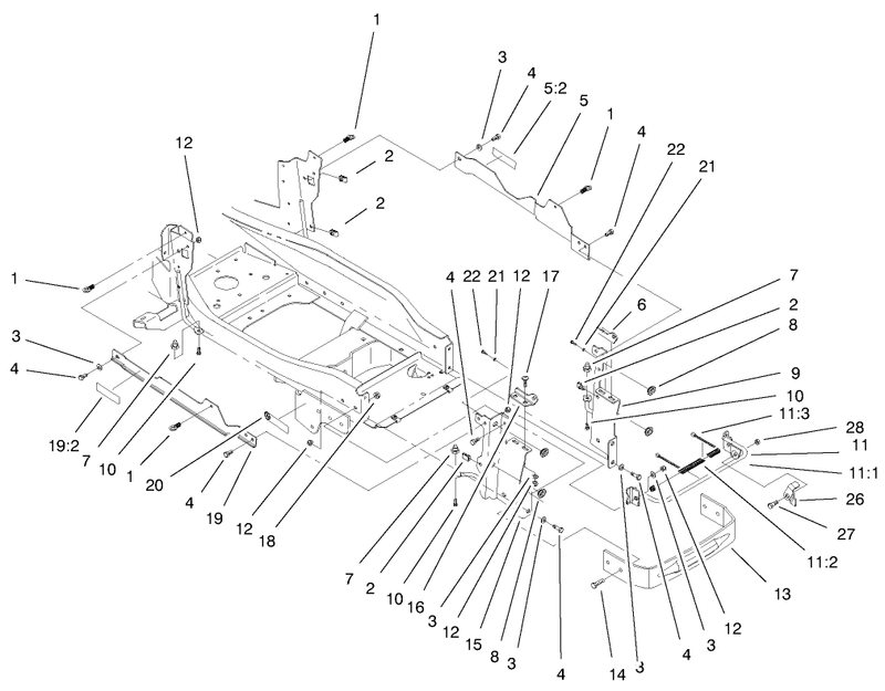 Bumper and Hood Support Assembly