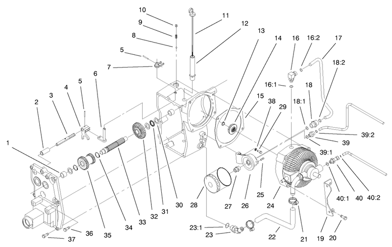 Hydro Trans Axle Assembly cont
