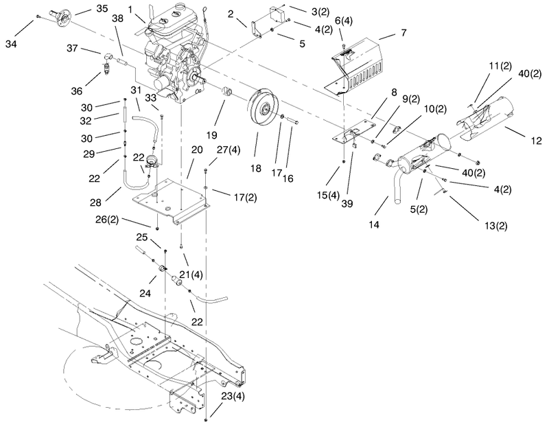 Liquid Cooled Gas Engine Assembly