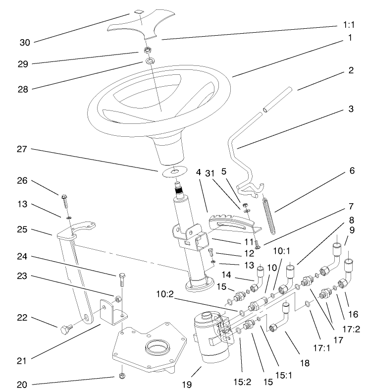Power Steering and Tilt Assembly