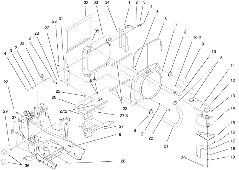 Liquid Cooled Diesel Engine Assembly