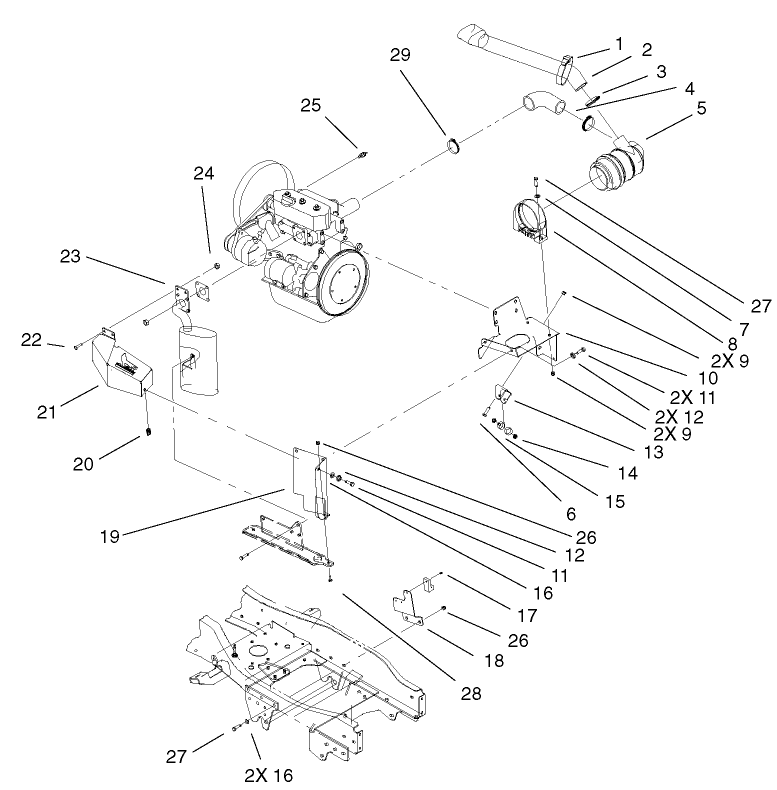 Liquid Cooled Diesel Engine Assembly cont