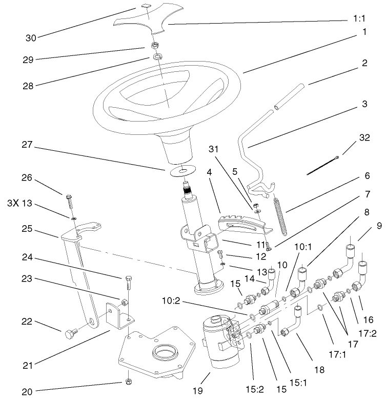 Power Steering and Tilt Assembly
