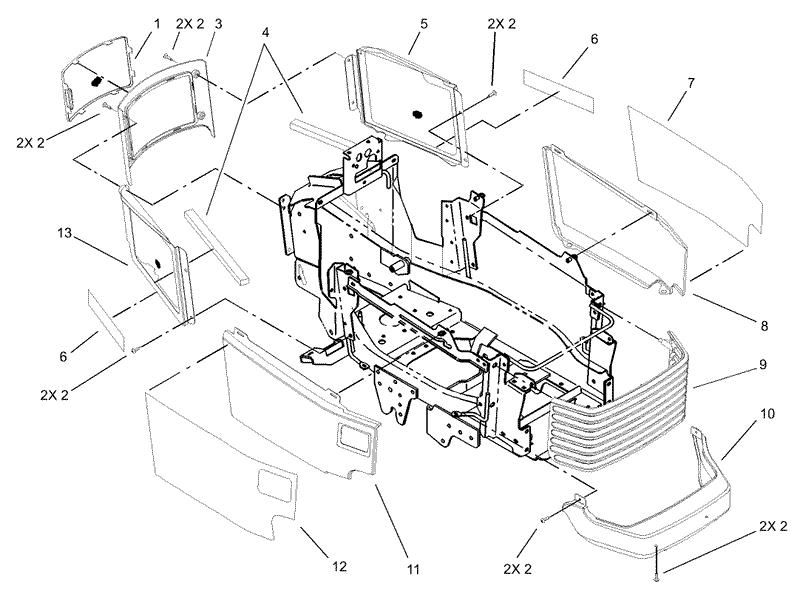 Grill and Side Panel Assembly