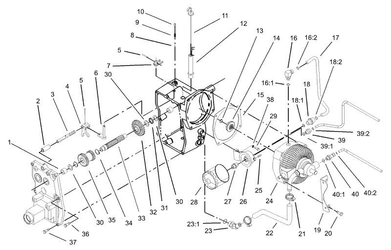 Hydro Trans Axle Assembly cont