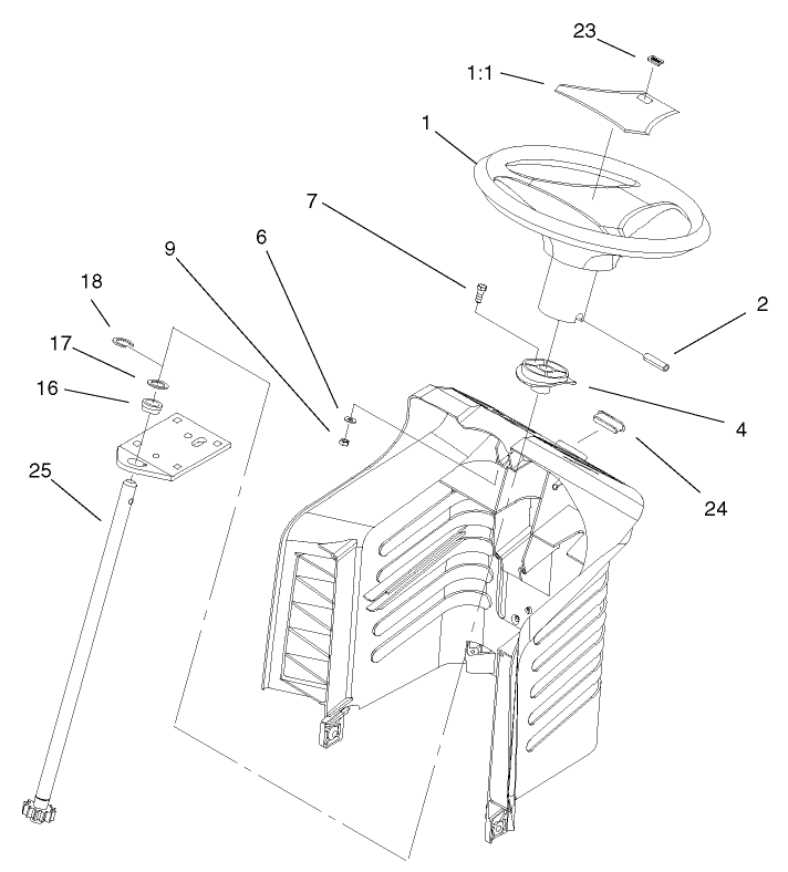 Tie Rod Spindle and Front Axle Assembly