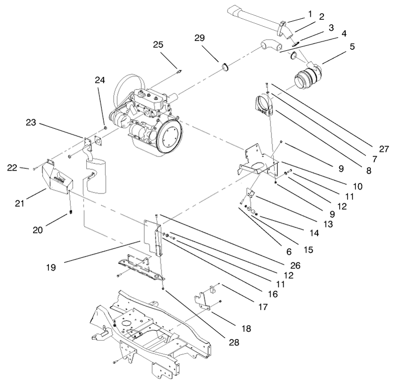 Liquid Cooled Diesel Engine Assembly
