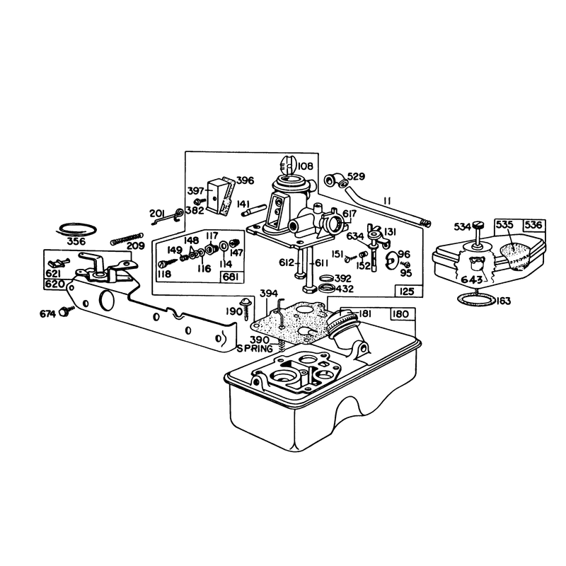 Engine Briggs and Stratton Model 92908-2052-01