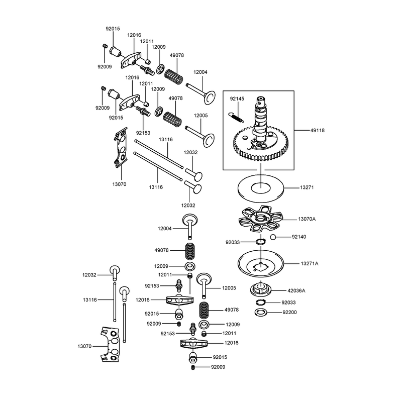 Valve and Camshaft Assembly  Kawasaki FH541V-BS23-R