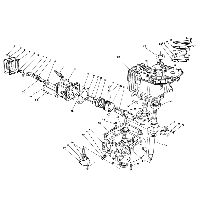 Crankcase Assembly (continued) (engine Model No. Vmk9-2)